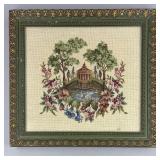 Needlepoint & Petit Point with Garden Folly Scene