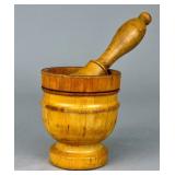 Treenware Hand-Turned Wood Mortar & Pestle