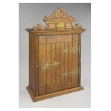 Gothic Style Oak Apothecary or Smoking Cabinet