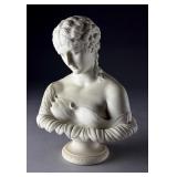 19th C. Parian Bust of Clytie the Water Nymph