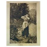 Louis Emile Adan (FR, 1839-1937) Etching c. 1880s