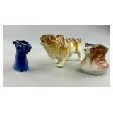 3 Central European Made Figural Animal Pitchers