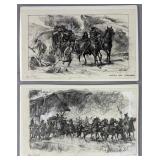 Two Guy Deel Signed Stagecoach Illustrations
