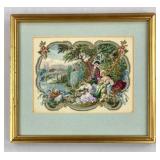 Framed Fï¿½te Galante Petit Point Piece