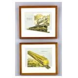 2 A.W. Johnson (AM., 1874-1954) Train Advertisings