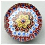 Concentric Millefiori Murano Art Glass Paperweight