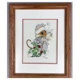 Framed Cross-Stitch Artwork