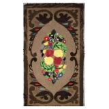 Antique Folk Art Hooked Rug 4ï¿½4ï¿½ x 2ï¿½5ï¿½