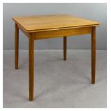Danish Modern Square Teak Extension Dining Table