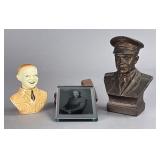 Eisenhower Ceramic Bust, Metal Bank, Paperweight
