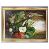 Dutch Golden Age Style Floral Still Life Painting