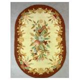 Victorian Cottage Style Oval Hooked Rug 5ï¿½9ï¿½x3ï¿½11ï¿½