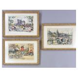 Andre Girard (FR, 1927-2014) 3 Parisian Prints