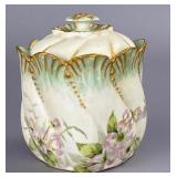 Alfred Lanternier Limoges Biscuit Jar
