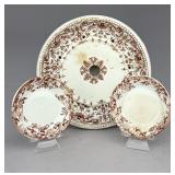 3 PCS of Late Victorian Sepia Colored Transferware