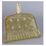 Amber Pressed Glass Dustpan Tray, c. 1880-1890s