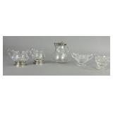 Chantilly Wheel-etched Glass Syrup Pitcher Set
