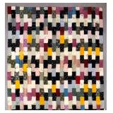 Early 20th C. "Stacked Bricks" Scrap Utility Quilt