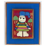 Mid Century Modern Framed Textile Artwork 1960s