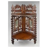 Late 19th C Black Forest Style Carved Corner Shelf