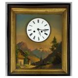 19th Century Continental Picture Frame Wall Clock