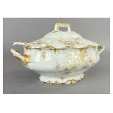 Thï¿½o Haviland Saint-Cloud Porcelain Tureen w Ladle