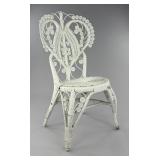 Victorian Style Wicker Side Chair with Scrollwork
