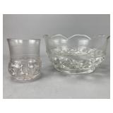 Clear Glass Bowl and Tumbler Set