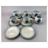 M.A. Hadley Ceramic Cup and Saucer Set