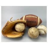 Leather Sports Equipment Set