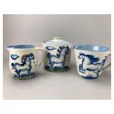 M.A. Hadley Ceramic Pitchers Set