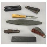 Assortment of Knives and Stones