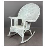 Wicker Rocking Chair with High Back