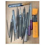 Assortment of Metal Files and Tools
