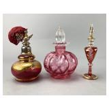 Set of Glass Perfume Bottles