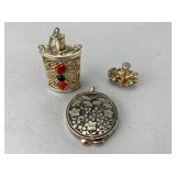 Metal Perfume Containers, Set of 3