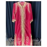 Red Garment with Gold Embroidery