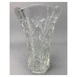Clear Glass Vase with Flared Top