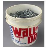 Plastic Bucket with Metal Nails