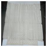 Linen Textile with Crochet Lace