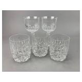 Cut Glass Stemware and Tumblers Set