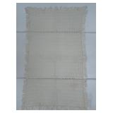 Crocheted Textile with Fringed Edges