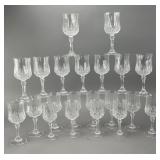 Clear Glass Stemware Set