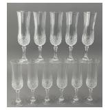 Crystal Fluted Champagne Glasses