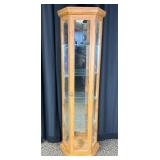 Hexagonal Wooden Display Cabinet