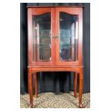 Wooden Display Cabinet with Glass Doors