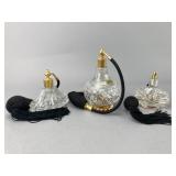 Lead Crystal Perfume Bottles Set