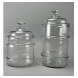 Set of Two Glass Apothecary Jars