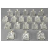 Textured Glass Bottles with Stoppers