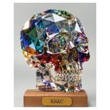 RH&C Crystal Skull Sculpture Faceted